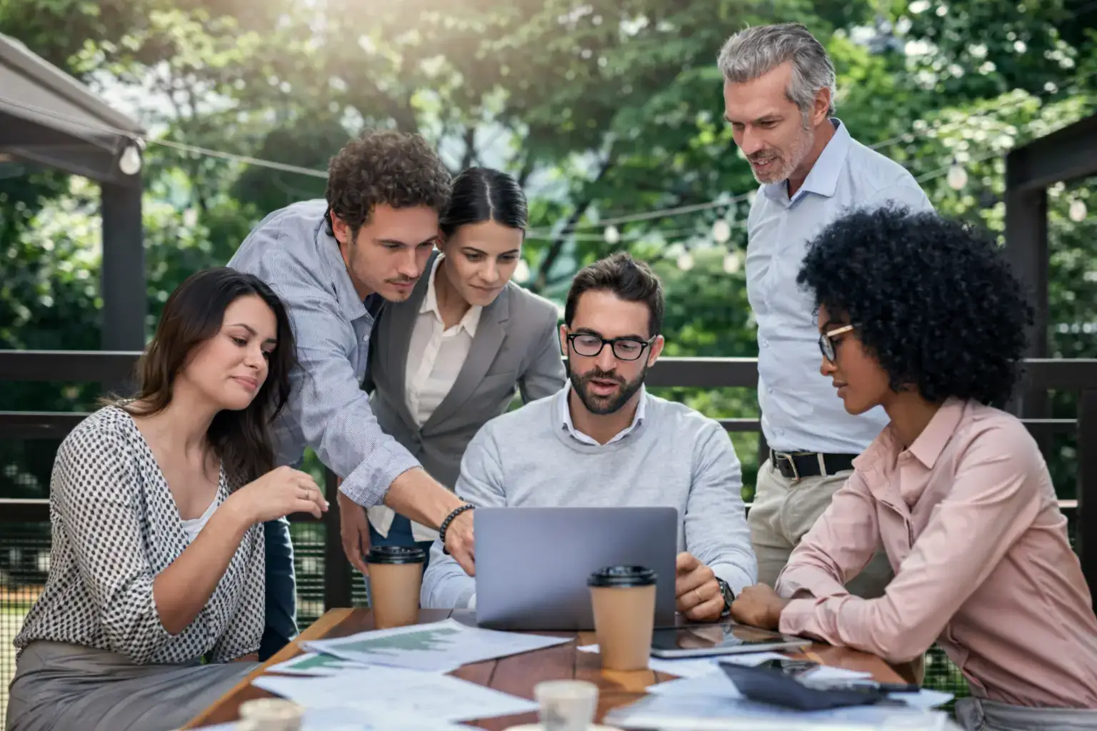 Cubecodex team collaborating in the office